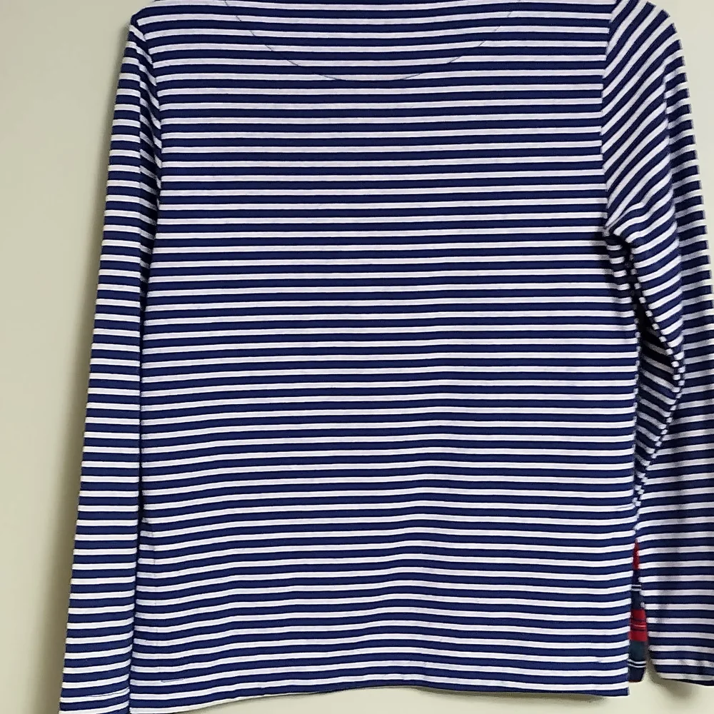 Vineyard Vines Kids Blue and White Striped Long Sleeve Tee Size L - Picture 3 of 4